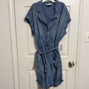 Eloquii Blue Denim Jumpsuit